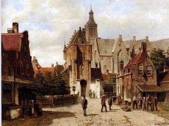 unknow artist European city landscape, street landsacpe, construction, frontstore, building and architecture.009 Germany oil painting art